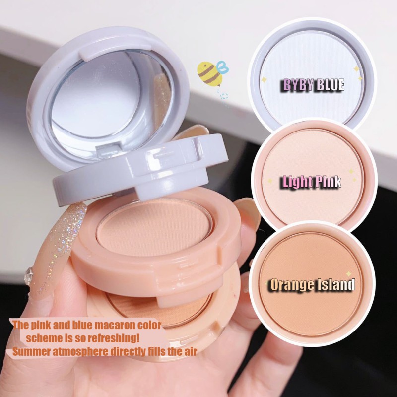 3 in 1 Matte Highlighter Blush Palette Pearly Blush Shiny Eyeshadow Multifunctional Face Makeup Palette Female Cosmetics