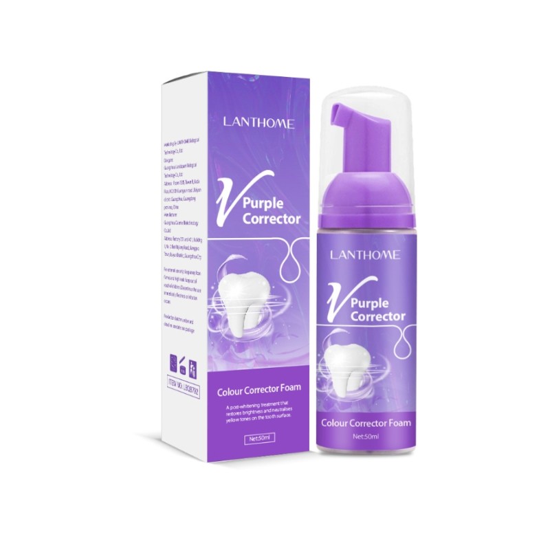 Hot  Sales of Purple Teeth Mousse Teeth Whitening  Fresh Breath Toothpaste to Remove Teeth Yellow Wholesale Price