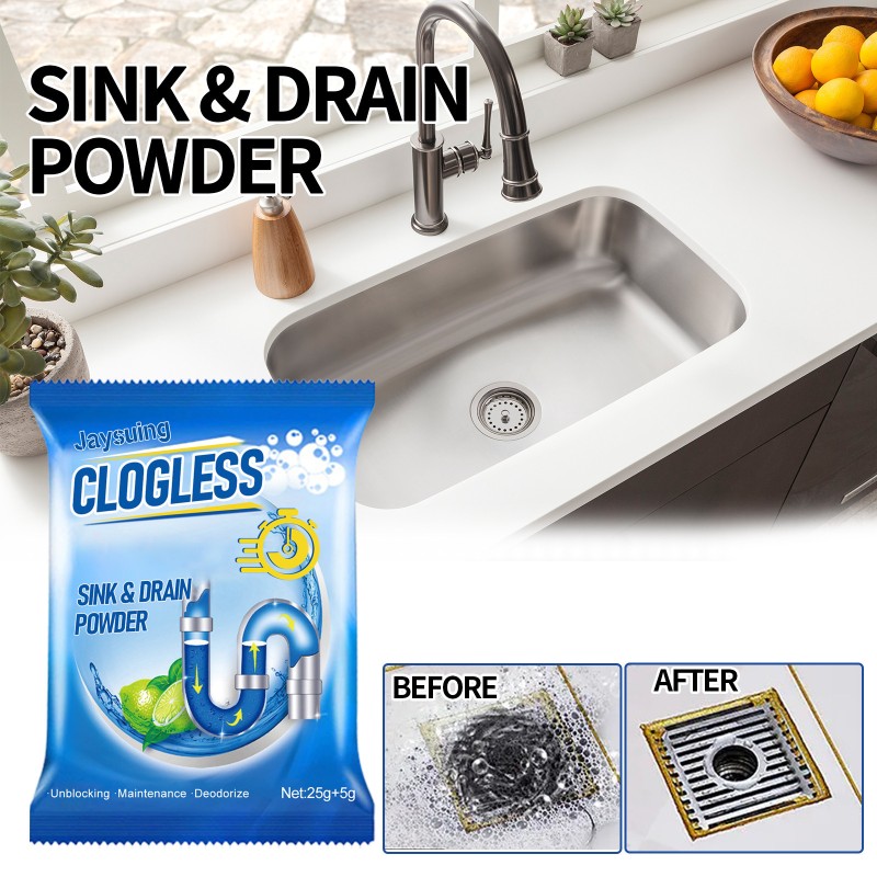 Drain Blockage Cleaning Powder Kitchen Bathroom Sewer Toilet Kitchen Blockage Cleaning Powder 30g