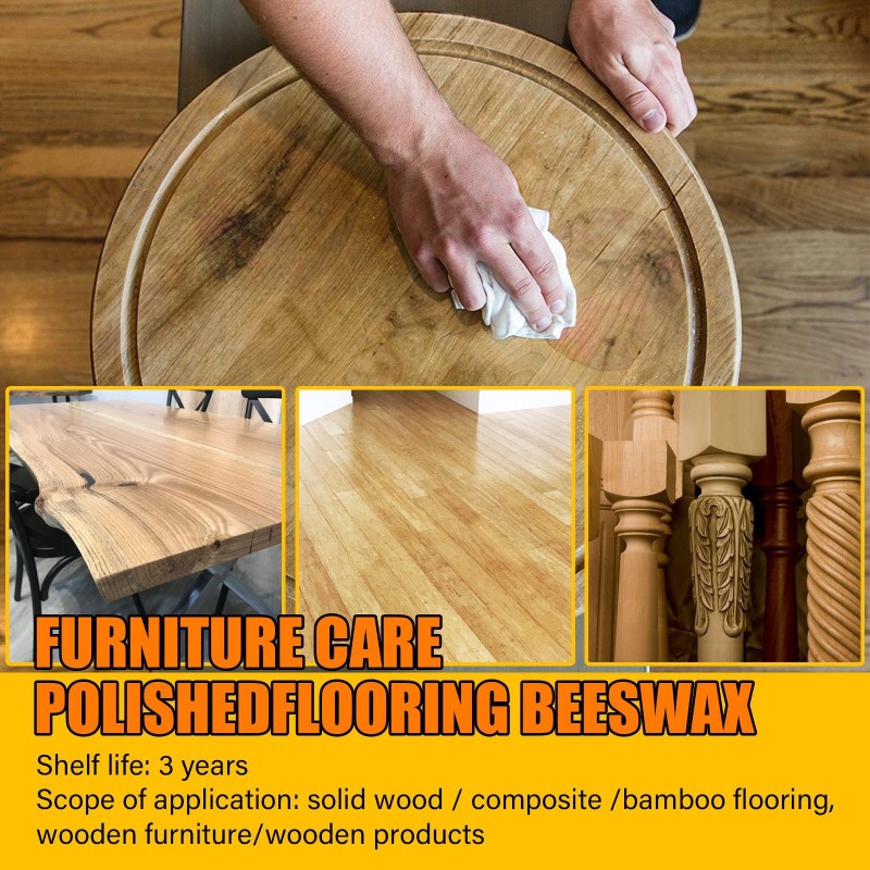 Natural Beeswax Furniture Care Polishing Waterproof Anti-cracking Brightening Wood Floor Maintenance Beeswax