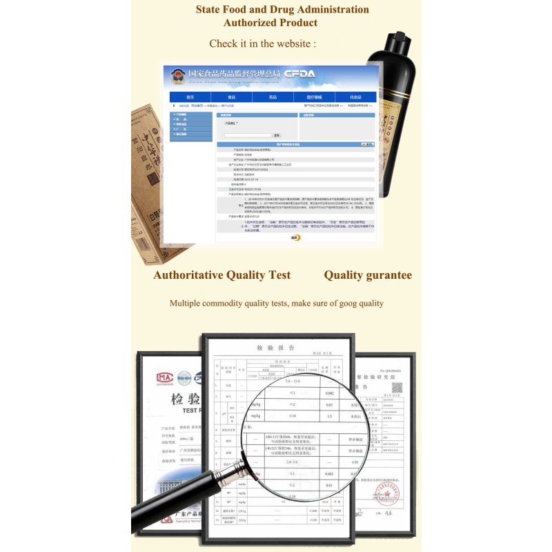 Private Label OEM ODM Hair Dye Fast Darkening Wash White to Black in 5 Minutes One Black Shampoo Herbal Plant