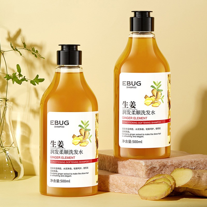 Ginger Shampoo 500ml Shampoo Refreshing Oil Control Clean Hair Polygonum Conditioner Wholesale