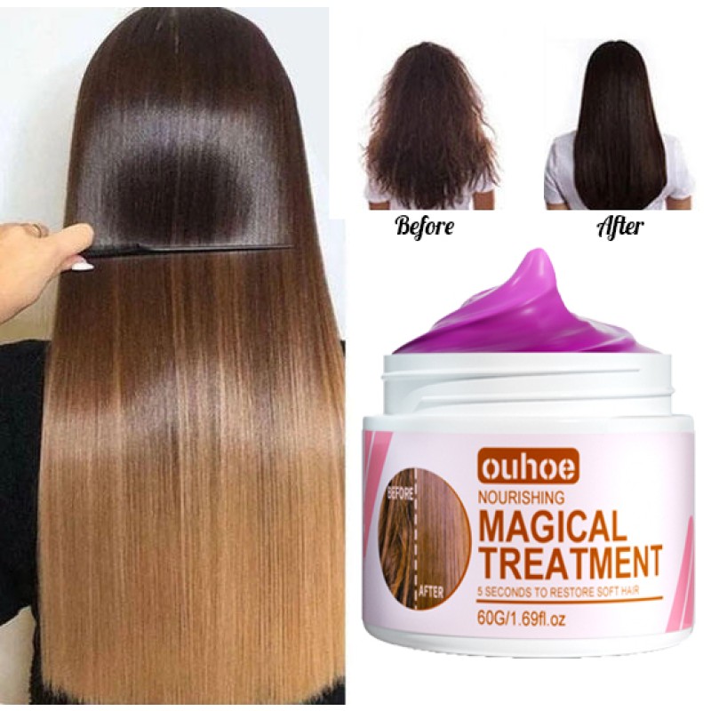 Best-Selling Keratin Herbal Hair Cream Mask Quick Repair and Nourishment No Steaming Required Makes Hair Smooth and Soft