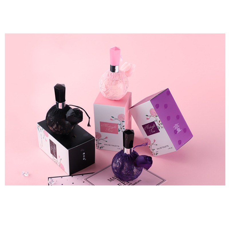 Midnight Rose Lace Lasting Perfume, Charm Flower and Fruit Fragrance 100ml Large Capacity
