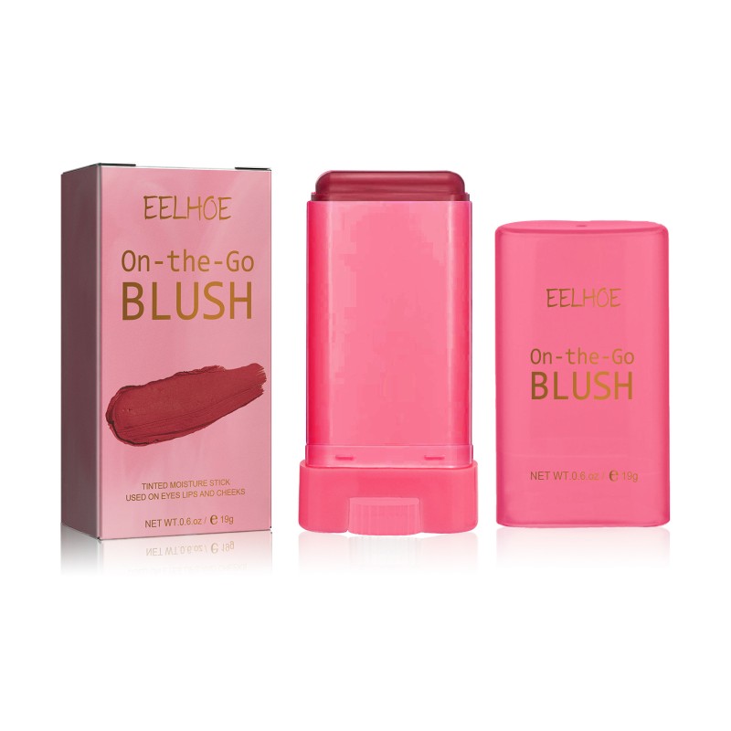 Powder Blusher Stick Brightens and Bottoms, Three-dimensional, Natural, Nude, Waterproof, Light and Multi-functional