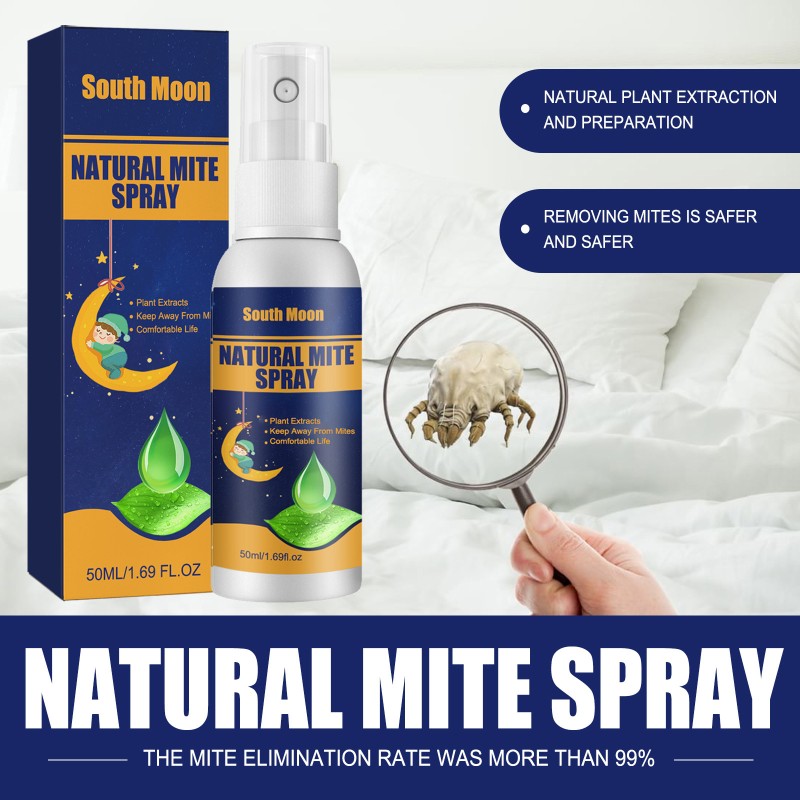 50ml Hyaluronic Acid Vitamin E Infused Mite Removal Spray for Home Use Indoor Environment Bed Linen Clothing Mite Elimination