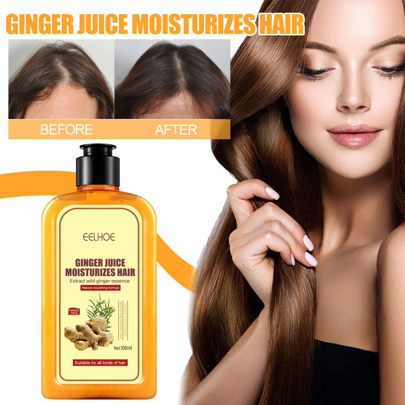 Ginger Professional Salon Anti-Hair Loss Shampoo Argan Oil Moisturizes Repairs Hair Follicles Tough Reduction Hair Falling Hair