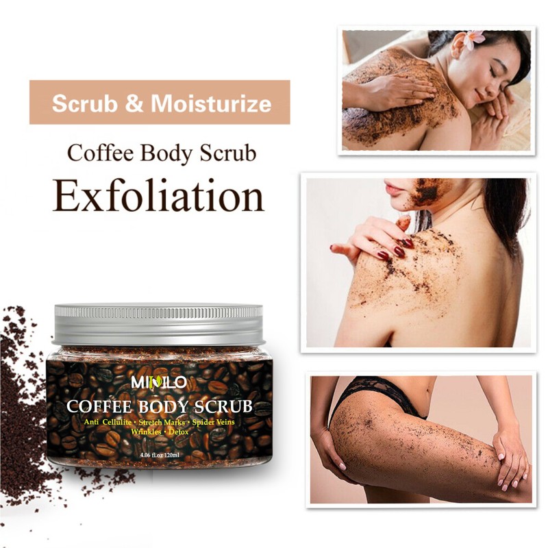 Coffee Scrub 120g Body Scrub Remove Dirt  Exfoliating Bath Cleaning 120ml