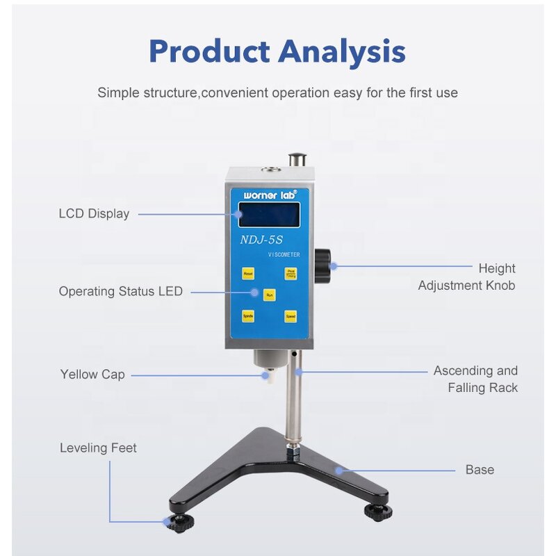 Digital Viscometer Manufacturer - OEM Custom NDJ-8S Paint Viscometer