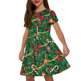 Kids Dresses for Girls Factory - OEM Wholesale Polyester Children's Custom Print Skirts