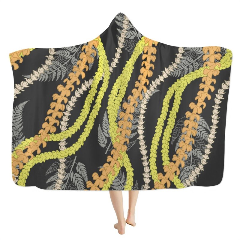 Hoodie Flannel Blanket Factory - OEM Maile Mokihana Lei Hoodie Custom Oversized