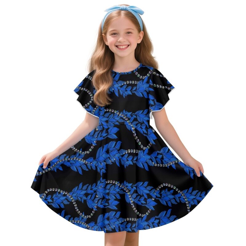 Girls Pleated Ruffle Skirt Manufacturer - OEM Maile Mokihana Customization High Quality Stretch