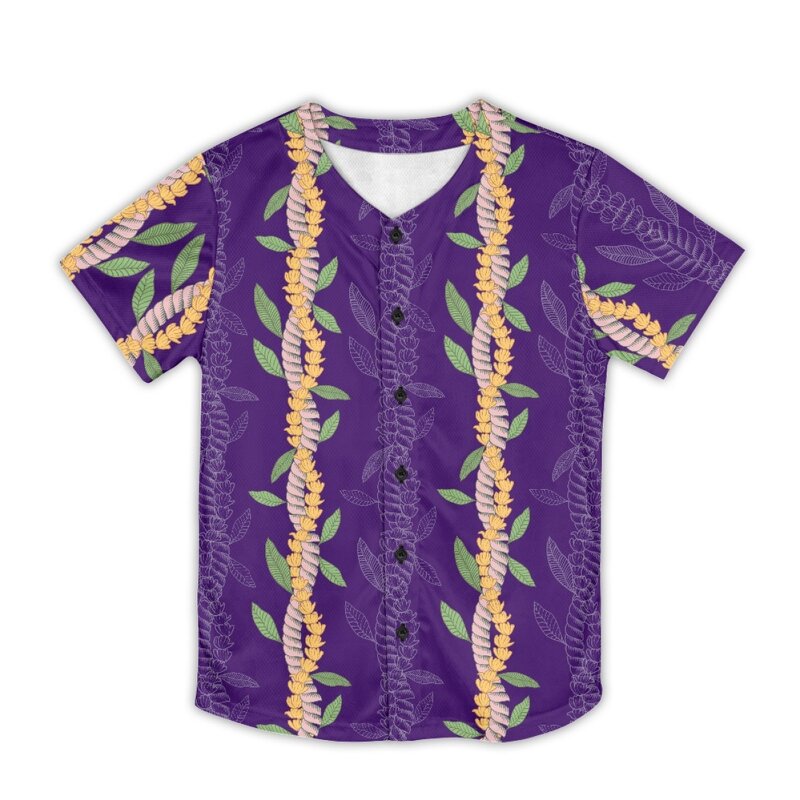 Baseball Shirt Manufacturer - OEM Print on Demand Hawaiian Fashion Boys Girls Simple