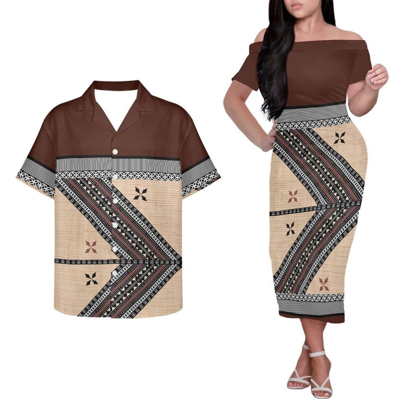 Polynesian Clothing Manufacturer - OEM Polynesian Tribal Hawaiian Pink Hibiscus Flower