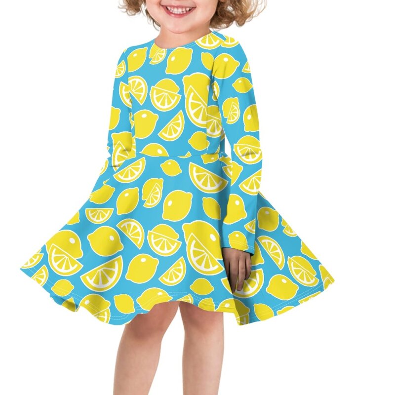 Kids Party Dresses Factory - OEM Wholesale Cartoon Cherry Design Pink Luxury Print