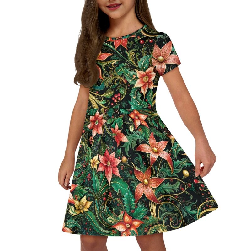 Kids Dresses for Girls Factory - OEM Wholesale Polyester Children's Custom Print Skirts