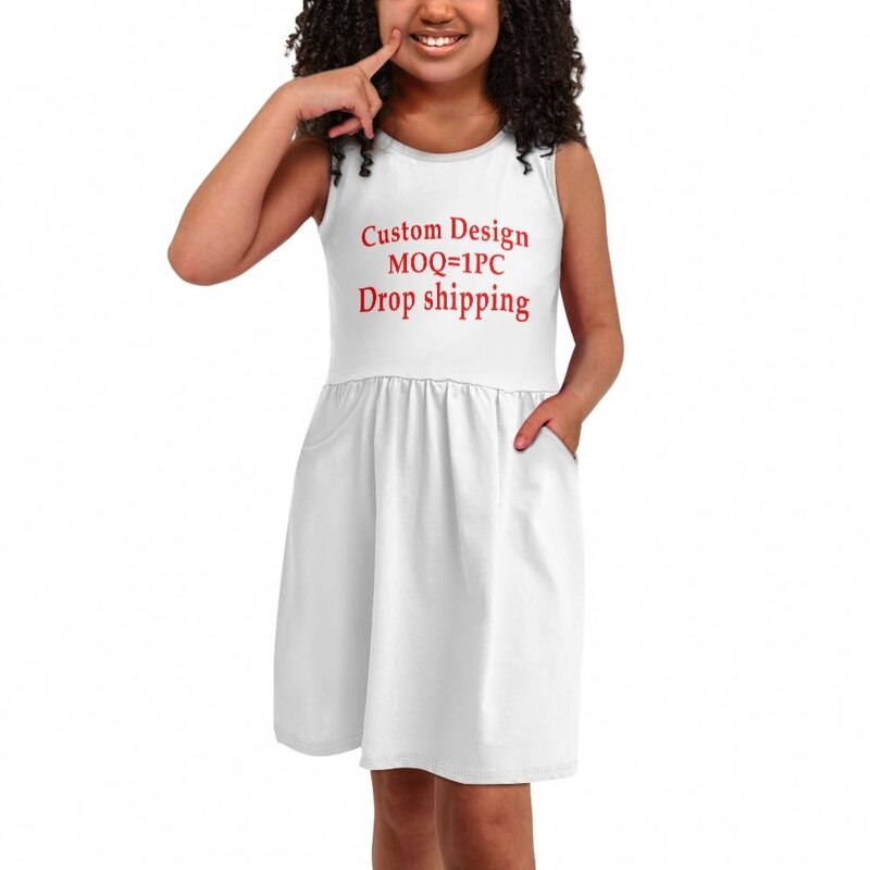 Sundress With Pocket Factory - OEM Summer Kids Party Custom African Kitenge Print