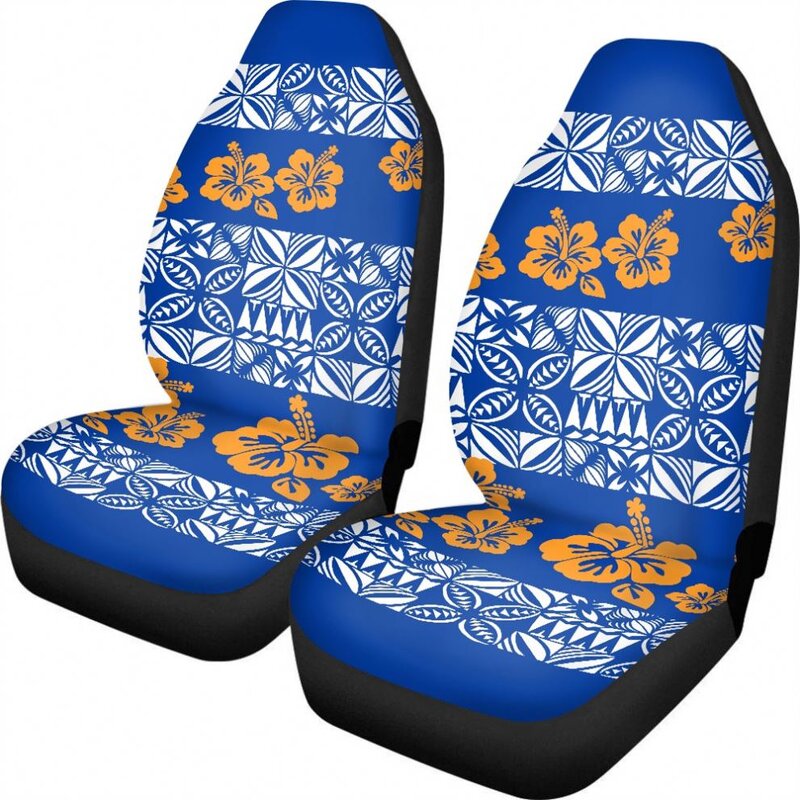 Interior Deco Items Factory - OEM Print on Demand Polynesian Tribal Blue Frangipani