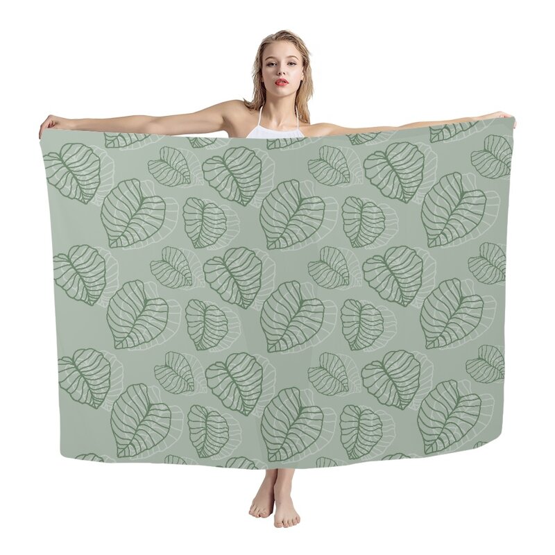 Beach Towel Swimsuit Cover Factory - OEM Print on Demand Taro Leaves Custom Hot-selling