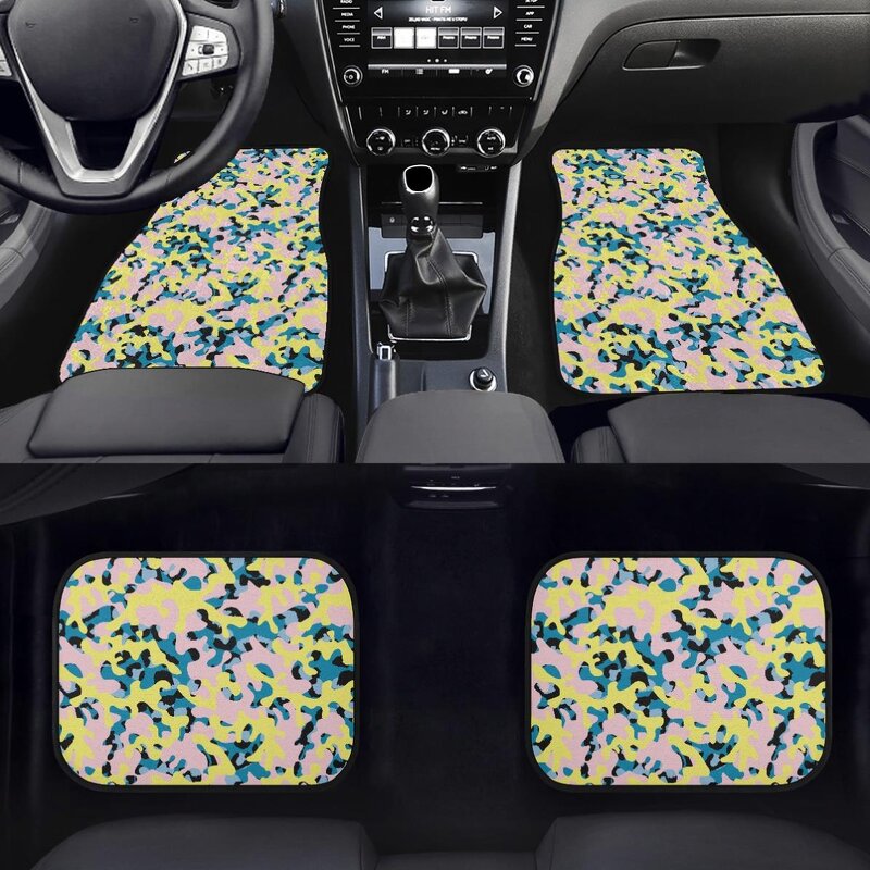 Custom Car Mats Manufacturer - OEM Drop ShippingMats 4 Pieces Grey Camouflage Pattern