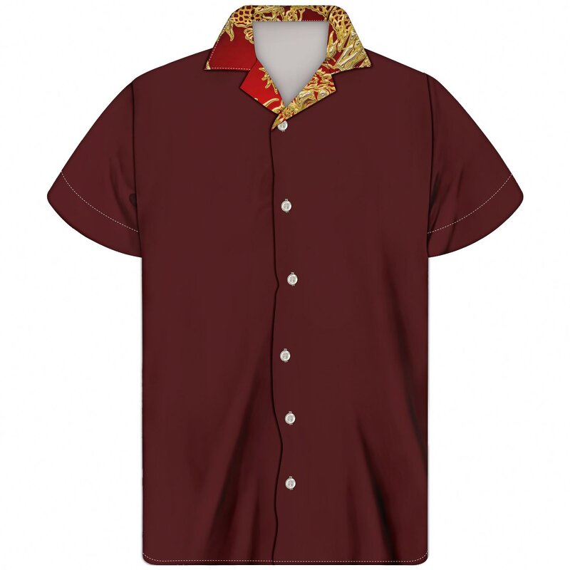 Golden Dragon Print Shirt Factory - OEM Thikin Custom Unique New Design Comfortable