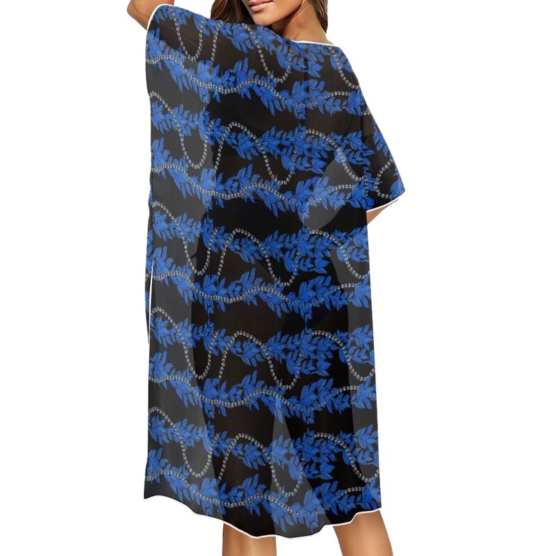 Smock Short Sleeve Manufacturer - OEM Summer Hawaiia Print on Demand Maile Mokihana Lei