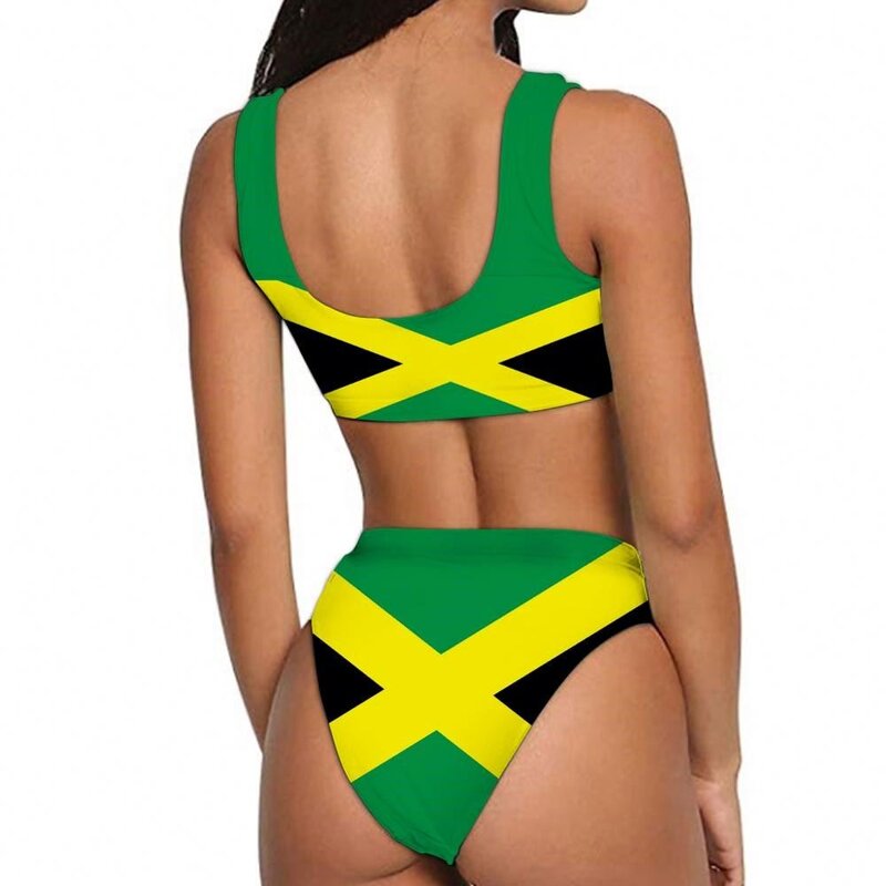 Summer Beach Swimsuit Set Factory - OEM Wholesale Dropshipping Jamaica Flags Print Bikinis