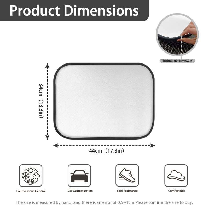 Car Mat Factory - OEM Print on Demand Rubber 2 Piece Universal Auto Carpet