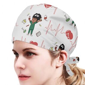 Surgical Scrub Head Caps Factory - OEM Custom Logo Nursing Hat Ponytail Holder Hospital
