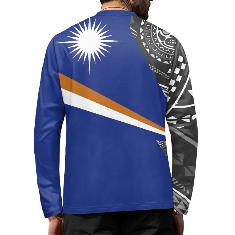Long Sleeve T-Shirt Manufacturer - OEM Kwajalein Flag Designs Crewneck Fashion Custom