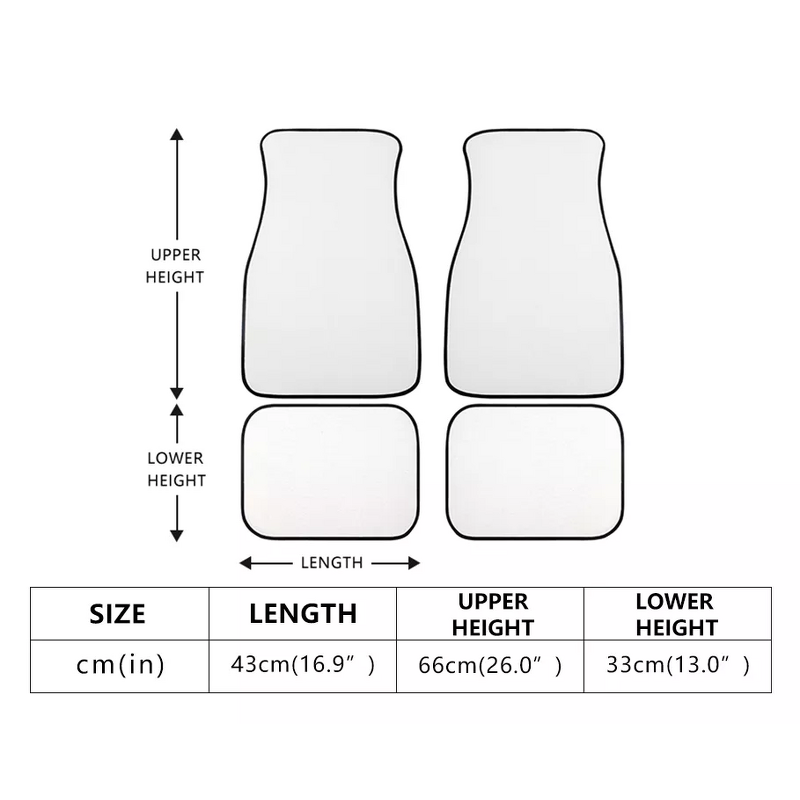 New Rubber Floor Mats Manufacturer - OEM Print on Demand Mats 4 Pieces Universal 2022