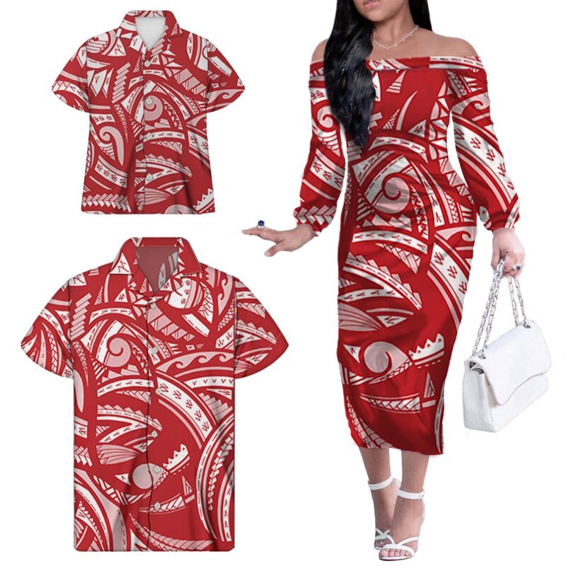 New Spring Casual Dresses Manufacturer - OEM Matching Shirt Family Outfit Polynesian