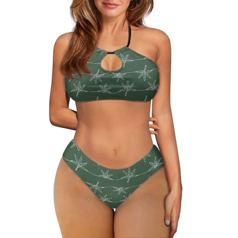 Two Piece Bikini Manufacturer - OEM Aloha Wear Print on Demand Pua Naupaka Plus Size