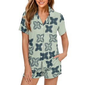 Hawaiian Quilt Pajama Set Factory - OEM Exclusive Customization Print on Demand Short Sleeve