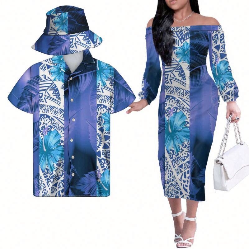 Couple Outfit Factory - OEM Polynesian Style Sublimation Print Fisherman Hats Samoan