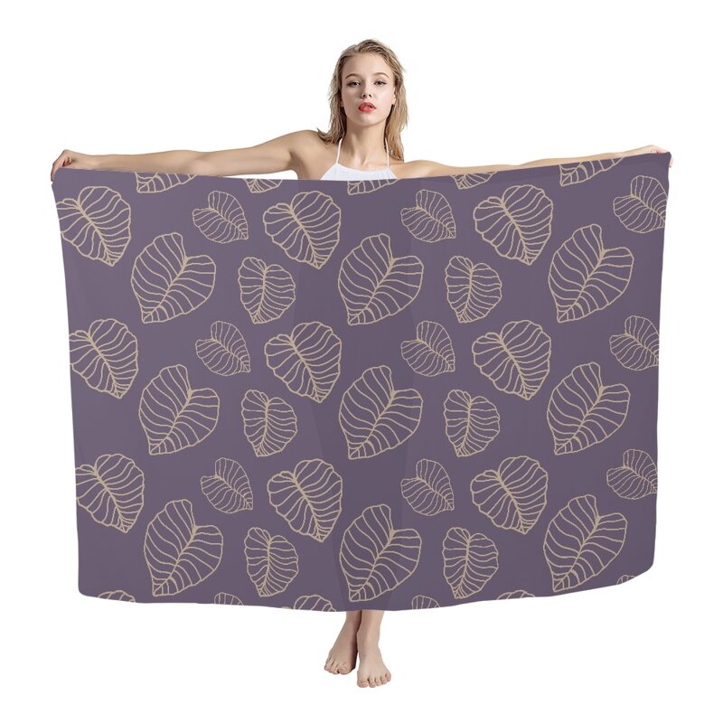 Beach Towel Swimsuit Cover Factory - OEM Print on Demand Taro Leaves Custom Hot-selling