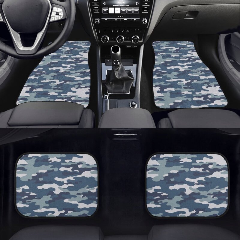 Custom Car Mats Manufacturer - OEM Drop ShippingMats 4 Pieces Grey Camouflage Pattern