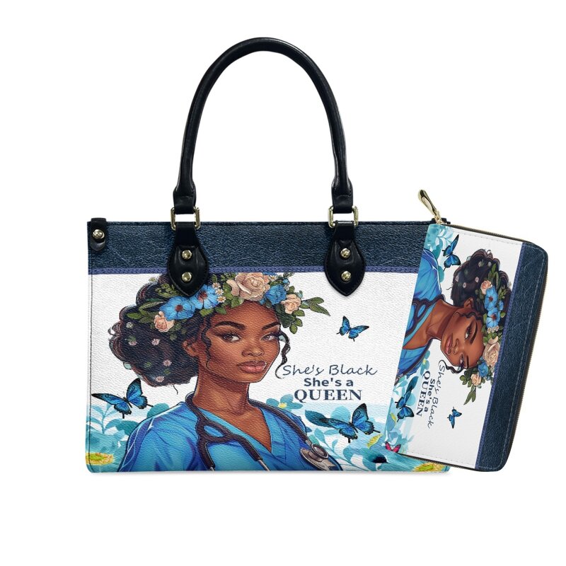 African American Afro Handbag Manufacturer - OEM Print on Demand Custom Ladies Pu Handbag