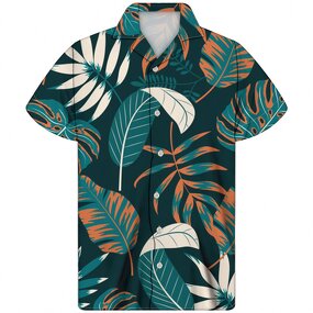 Cuban Guayabera Shirt Factory - OEM THIKIN Hawaii Style Design Custom Print Turn-Down Collar