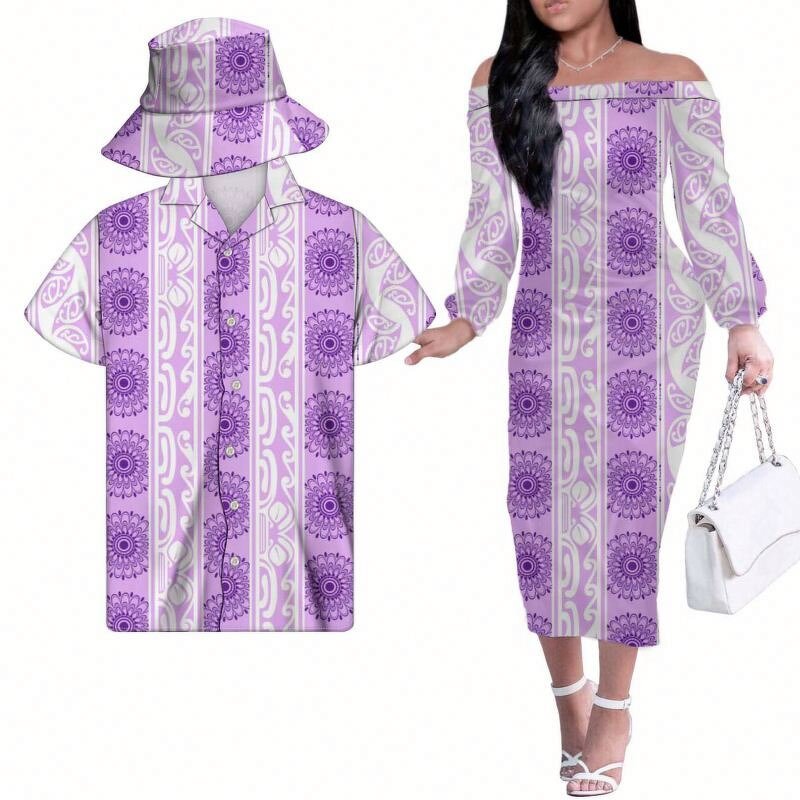 Couple Outfit Factory - OEM Polynesian Style Sublimation Print Fisherman Hats Samoan