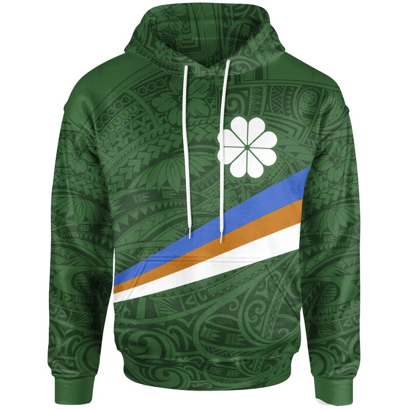 Oversize Hoodie Manufacturer - OEM Hot Selling Polynesian Marshall Islands Kwajalein