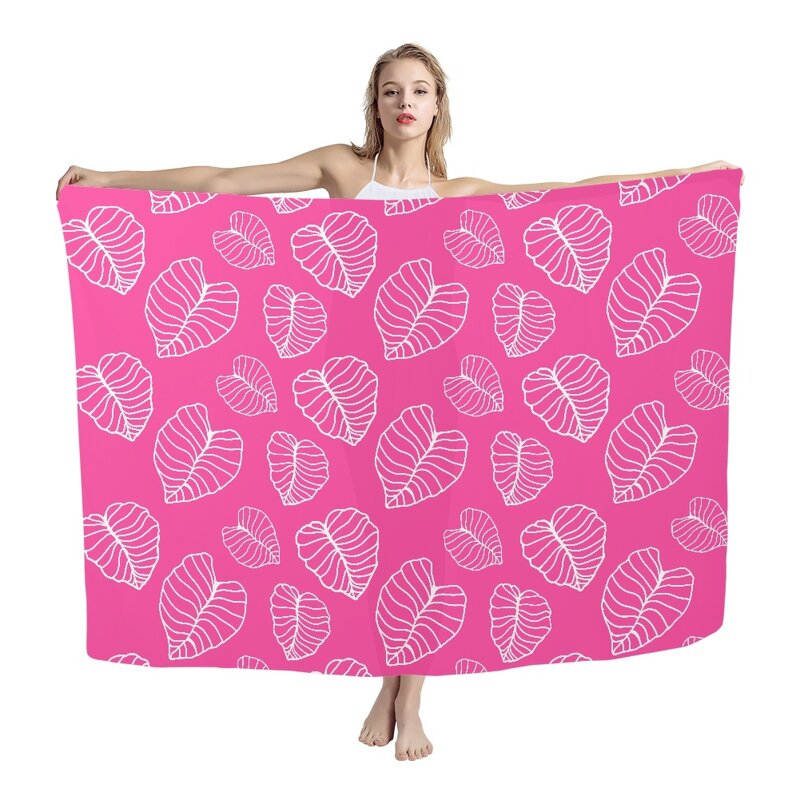 Beach Towel Swimsuit Cover Factory - OEM Print on Demand Taro Leaves Custom Hot-selling