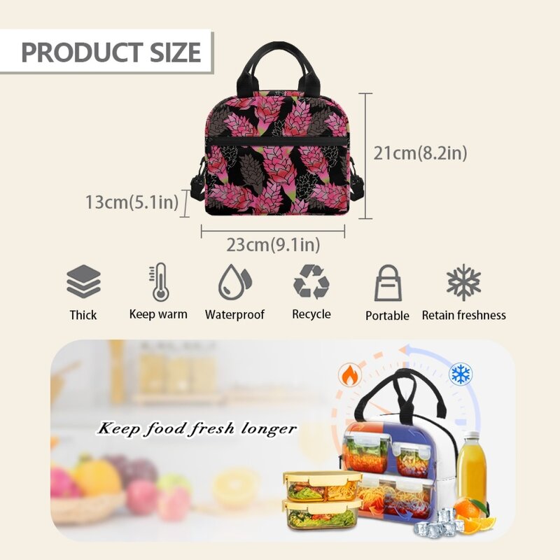 Lunch Tote and Bento Box Manufacturer - OEM Print on Demand Plants Gingers Flower Alpinia