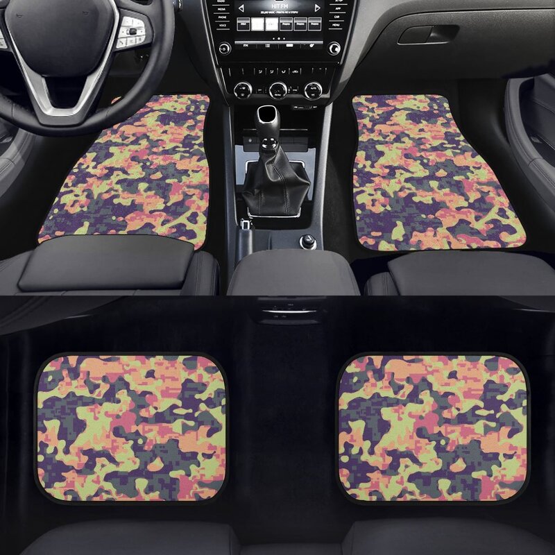 Custom Car Mats Manufacturer - OEM Drop ShippingMats 4 Pieces Grey Camouflage Pattern