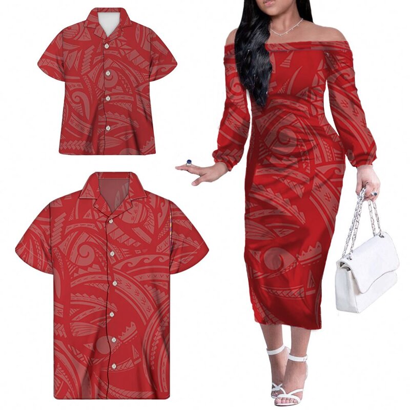 New Spring Casual Dresses Manufacturer - OEM Matching Shirt Family Outfit Polynesian