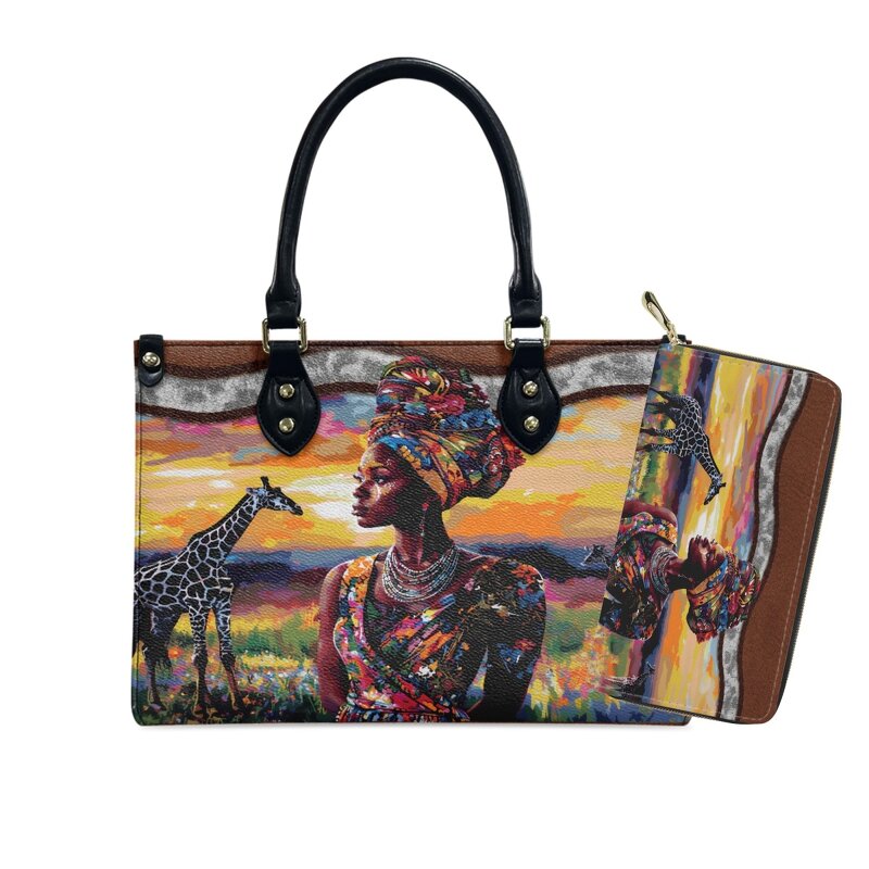 African American Afro Handbag Manufacturer - OEM Print on Demand Custom Ladies Pu Handbag
