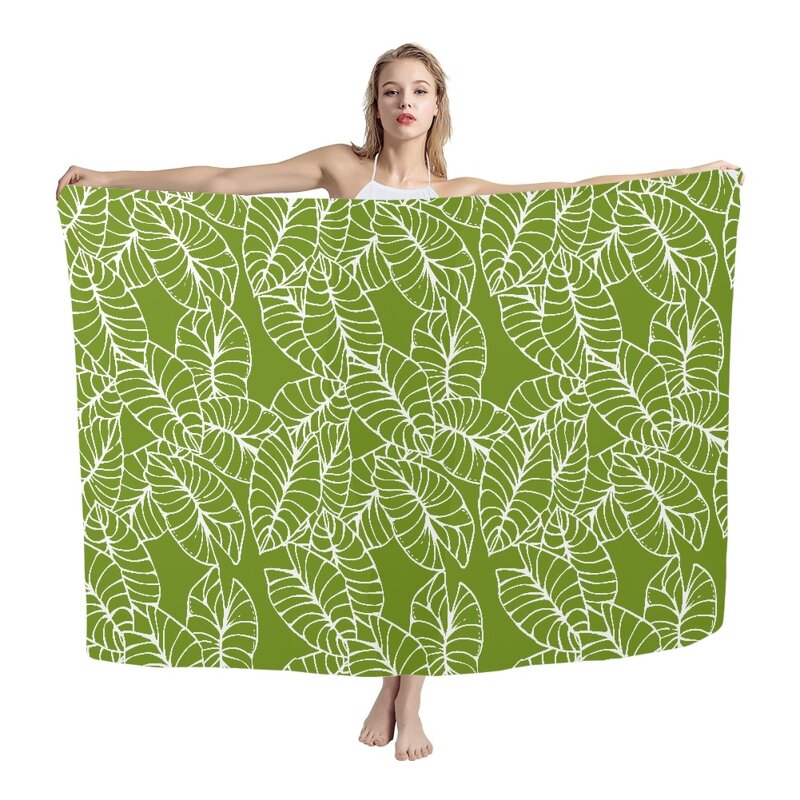 Beach Towel Swimsuit Cover Factory - OEM Print on Demand Taro Leaves Custom Hot-selling