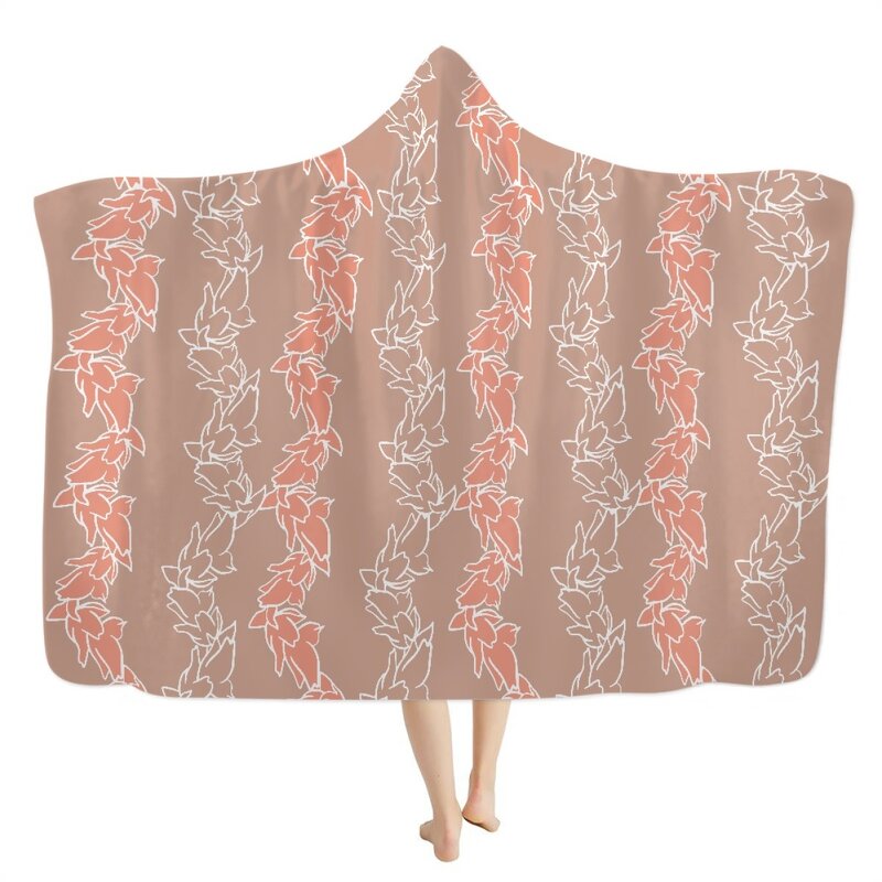 Oversized Hooded Blankets Factory - OEM Custom Anthurium Hawaii Print Wearable Flannel