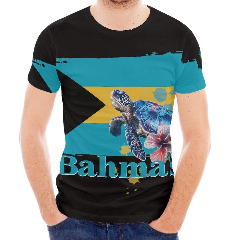 Bahamas T-Shirt Factory - OEM With Logo Custom Pattern for Printing on Demand Summer