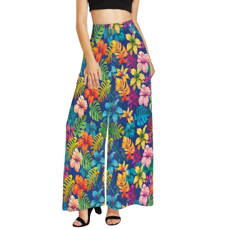 Wide Leg Pants Manufacturer - OEM Women Polynesian Custom Puletasi Style High Waist